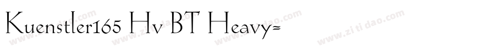 Kuenstler165 Hv BT Heavy字体转换